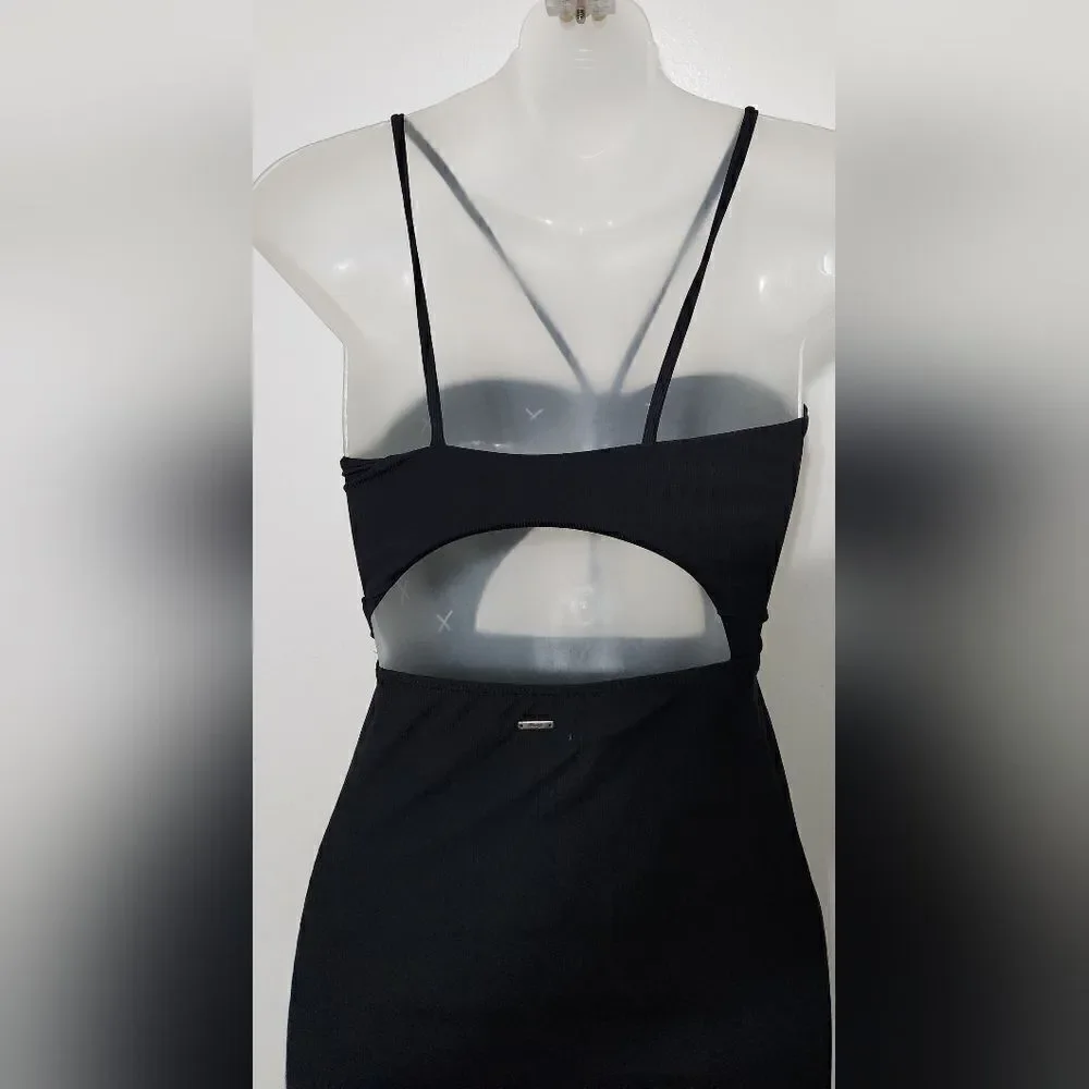 Maaji Black Cut Out Bodycon Mini Dress MEDIUM Kristin Coconutgirl Beach Club